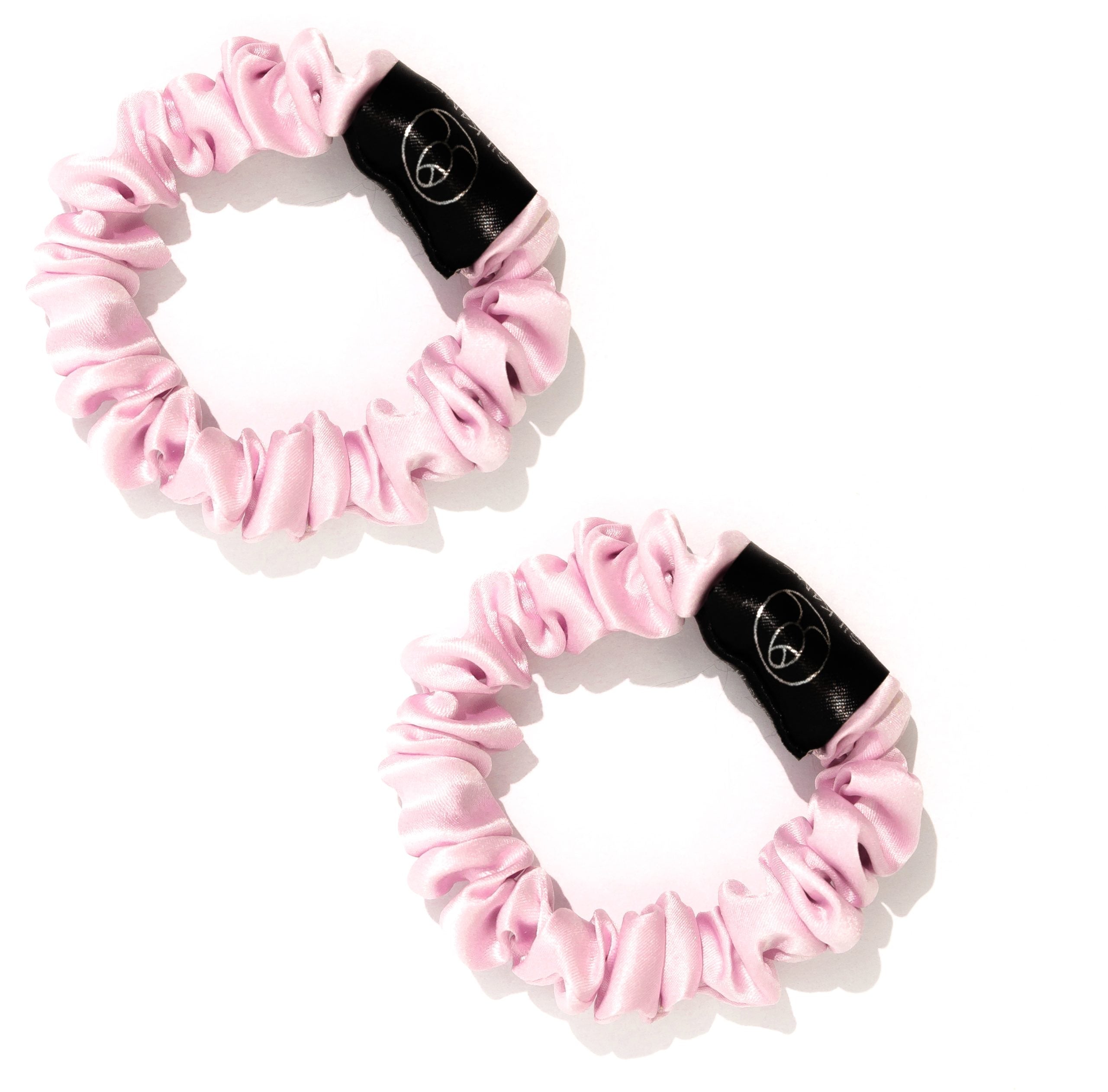 Two silk skinny scrunchies