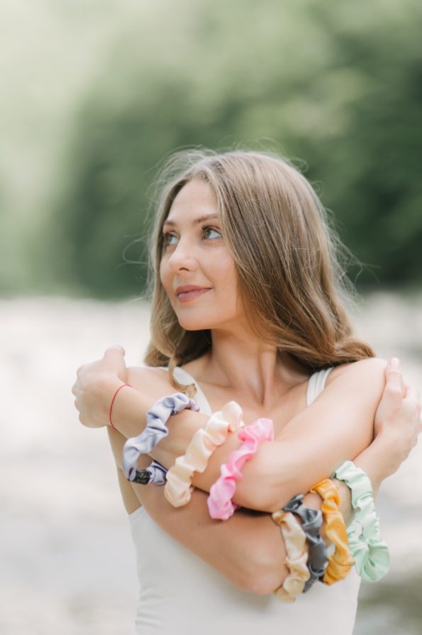 Silk midi scrunchie